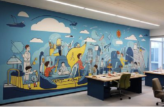 楚雄办公室墙绘的特点。